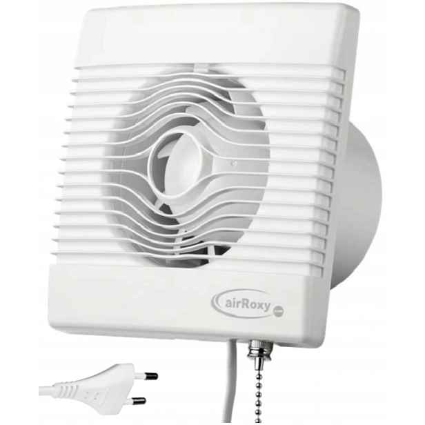 Koupelnový ventilátor fi 150 mm, šňůra řetízek zástrčka 01-022