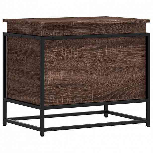 vidaXL Úložný box s víkem hnědý dub 60x40x51,5 cm kompozitní dřevo