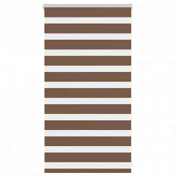 vidaXL Zebra roleta hnědá 90x100 cm šířka látky 85,9 cm polyester