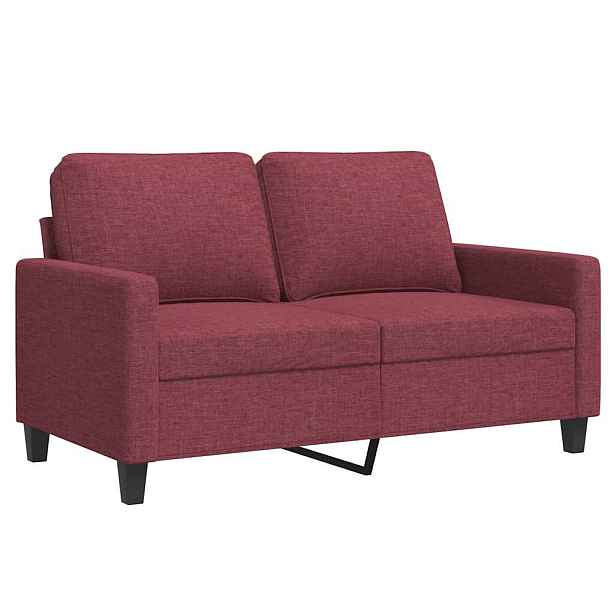 vidaXL 2místná pohovka vínová 120 cm textil