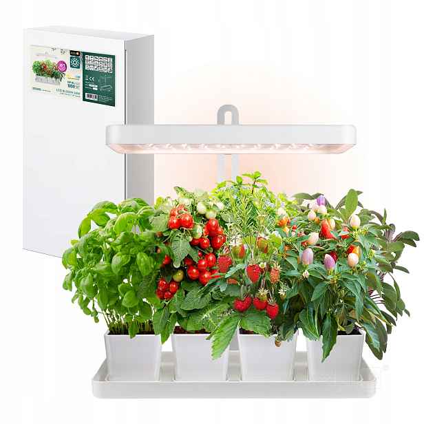 Led lampa na rostliny 20W 3500K bílá, nastavitelný časovač Bloom Kobi