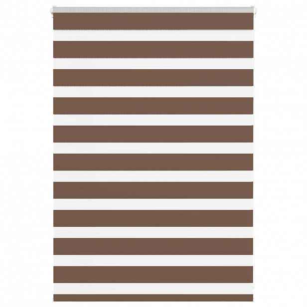 vidaXL Zebra roleta hnědá 95x100 cm šířka látky 90,9 cm polyester