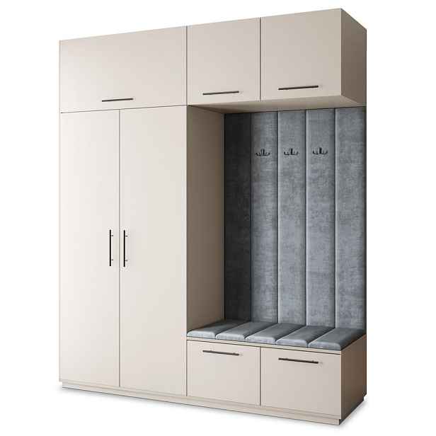 MASSENO MODERNÍ PŘEDSÍŇOVÁ SESTAVA REMA, 200/240/60 cm, kašmírová