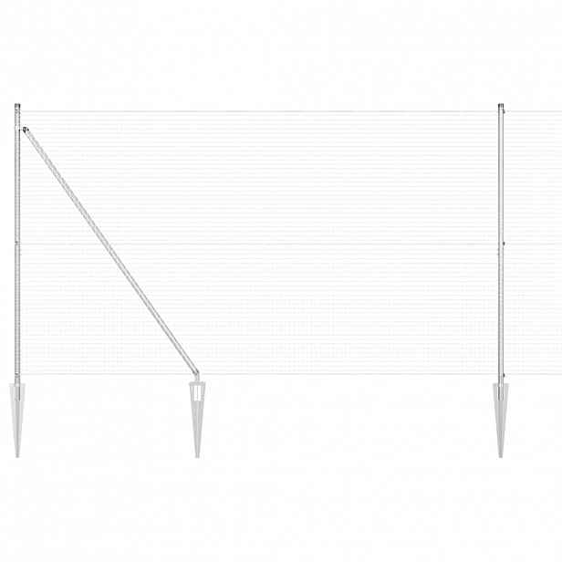 vidaXL Svařované drátěné ploty s hroty 50 x 1,5 m Pozinkovaná ocel