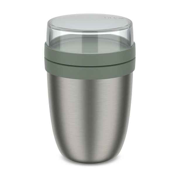 Termoska na jídlo z nerezové oceli ve stříbrné barvě/šalvějově zelená 500 ml Ellipse – Mepal