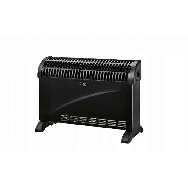 Konvektor, elektrický ohřívač 1800–2000 W Tronik Tkm 2000 B3, černý