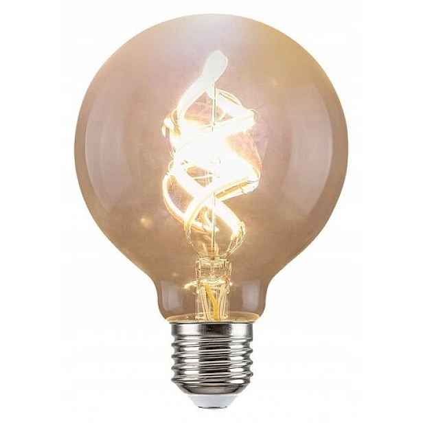 Led Spiral Filament žárovka Amber G95 Rgb 4W/E27/300Lm/2700K/Dim