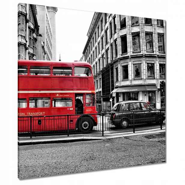 Obrazy 90x90 Červený autobus Londýn