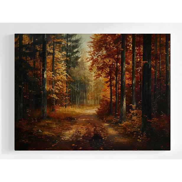 Plakát Příroda Les Stromy Podzim Cesty Cesta 100x75