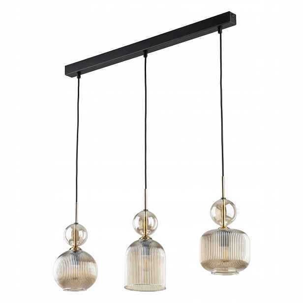Závěsná lampa Oranžová 3xE14 Skleněná Glamour Jídelna Tk Lighting