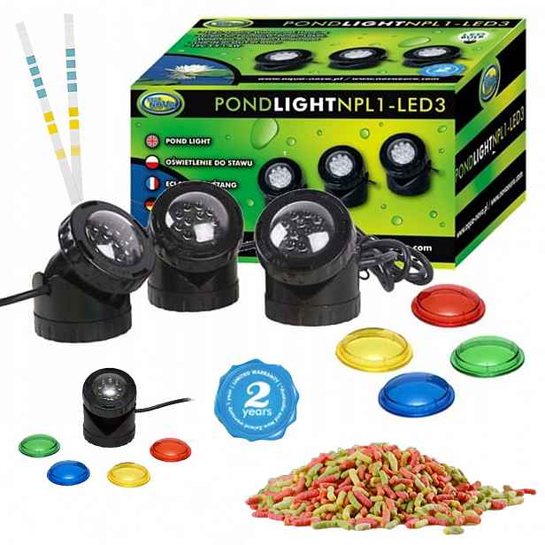 Aqua Nova Led Osvětlení Do Jezírka 3ks Soumrakový Senzor+ Bonus