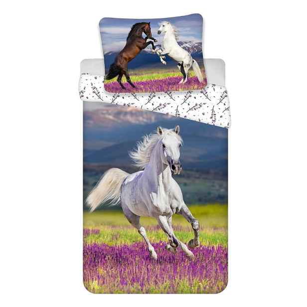 Bavlněné dětské povlečení na jednolůžko 140x200 cm Horse "Meadow" – Jerry Fabrics
