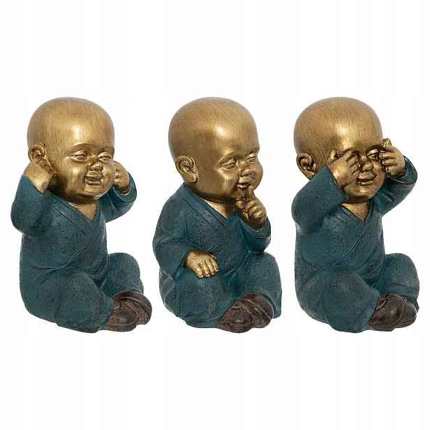 Figurka dekorace ozdoba socha Buddha sada 3 stojící dárek