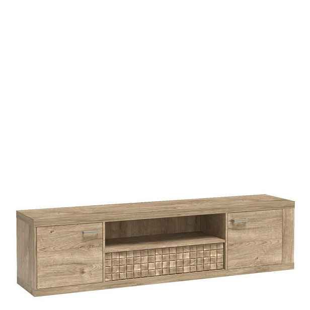 MASSENO TV STOLEK YASUO, 195,5/51/40,5 cm, dekor dub