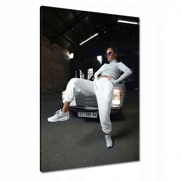 Obrazy 70x100 Bílá klasika Mercedes 200