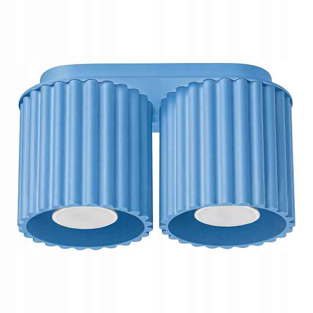 Sollux Lighting stropní bod modrý dvojitý rýhovaný 2xGU10 10W Aura