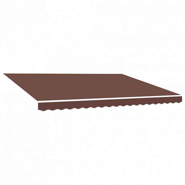 vidaXL Náhradní plachta na markýzu hnědá 500 x 300 cm polyesterová