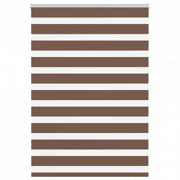 vidaXL Zebra roleta hnědá 105x100 cm šířka látky 100,9 cm polyester