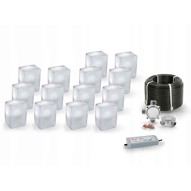 14x Led nájezdové svítidlo 12V IP68 Bz 9x12 cm