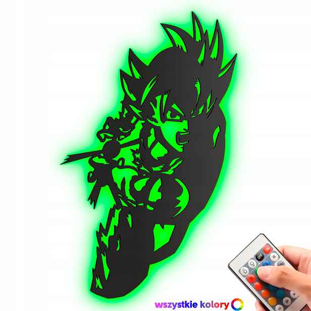 Dřevěný 3D obraz Anime Dragonball Goku Nástěnná Dekorace Noční Lampa Led