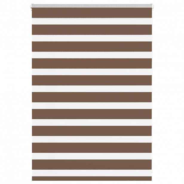 vidaXL Zebra roleta hnědá 110x100 cm šířka látky 105,9 cm polyester