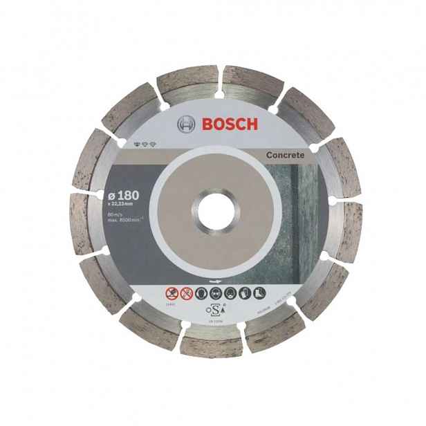 Bosch - Sada diamantových řezných kotoučů na beton 180x22,23 mm, 10 ks 2608603242