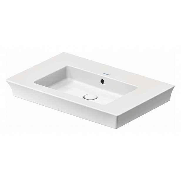 Duravit White Tulip - Umyvadlo 75x49 cm, bez otvoru pro baterii, bílá 2363750060