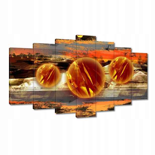 Obrazy 140x80 Zvědavé oranžové koule