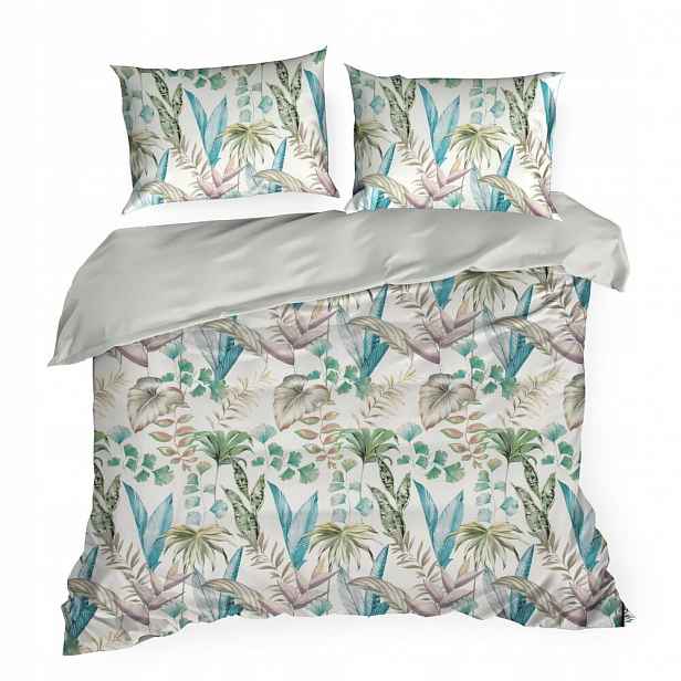Povlečení bavlněné Lea 200x220 Design91 vícebarevné s exotickými listy
