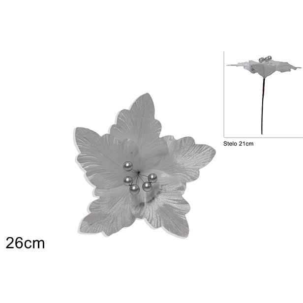 PROHOME - Stonek květ sametový 26cm bílý