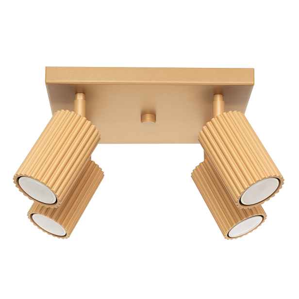 Sollux Karbon stropní svítidlo zlatý čtverec 25 cm 4xGU10