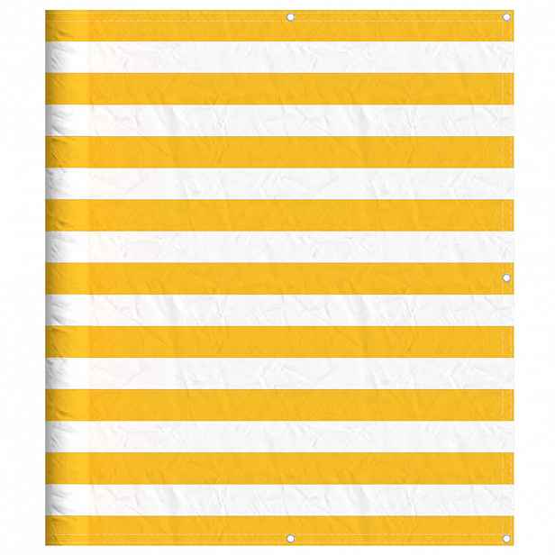 vidaXL Balkónová zástěna žluto-bílý pruh 120 x 800 cm
