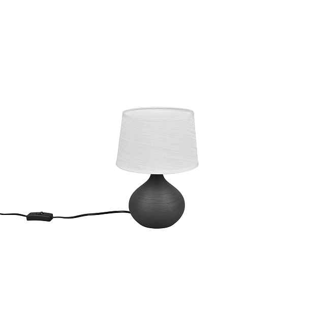 Stolní lampa noční keramická tkanina hnědá Rl