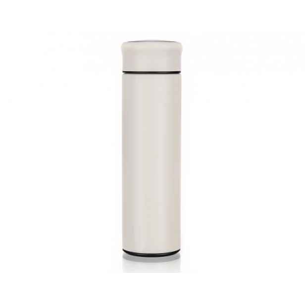 Chytrá termoska Rewo 420 ml, béžová s teploměrem