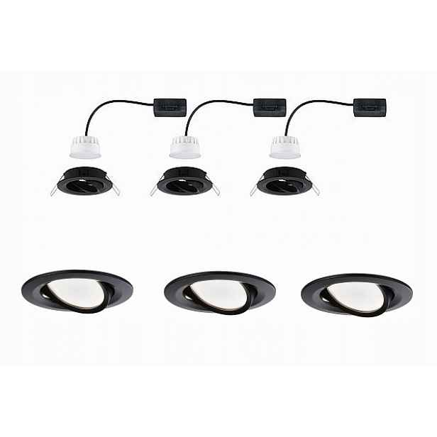 Led svítidla 3x6W teplá černá matná Paulmann