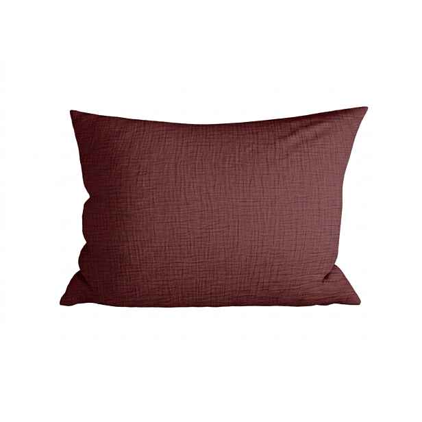 Mušelínový povlak na polštář MUSSARI 50x70 cm, vínový