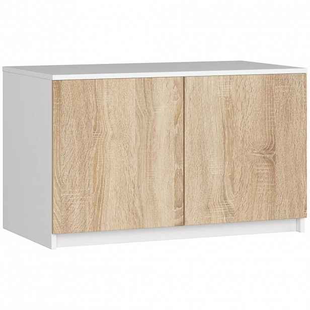 Nástavec na skříň LOTA 90 cm - bílý / dub sonoma