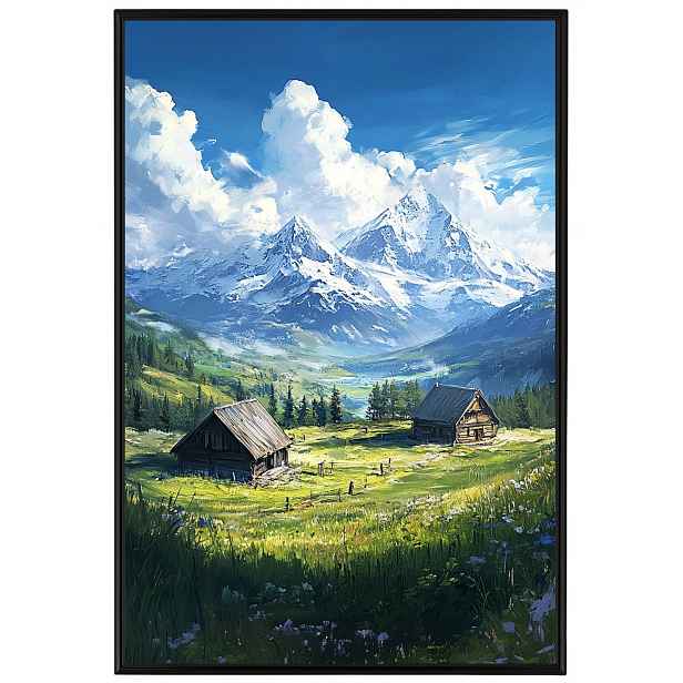 Plakát Rámeček Hliníkový Polsko Tatry Polana Louka Hala Dolina 40x60