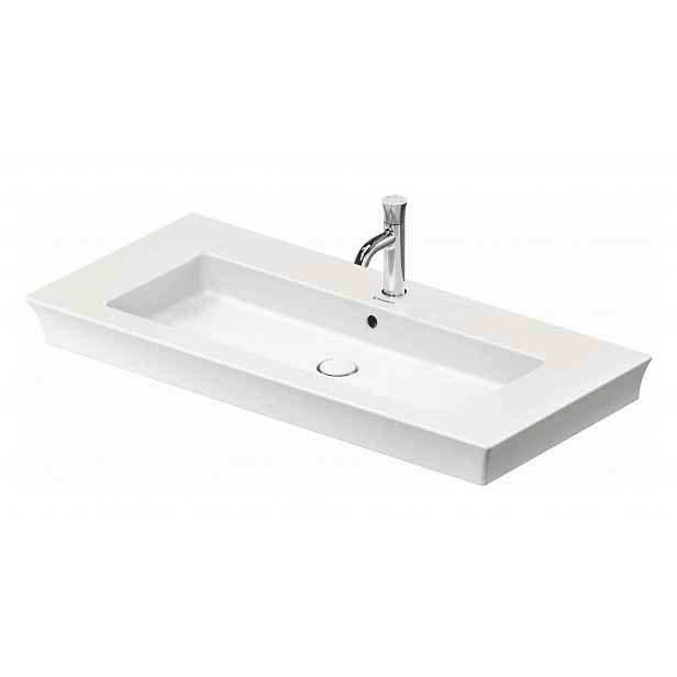 Duravit White Tulip - Nábytkové umyvadlo 105x49 cm, 1 otvor pro baterii, bílá 2363100000