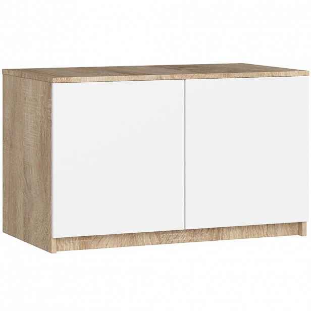 Nástavec na skříň LOTA 90 cm - dub sonoma / bílý