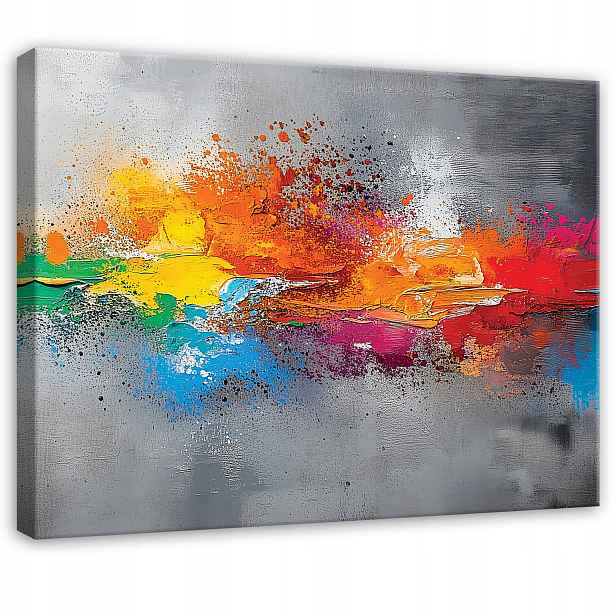 Obraz 100x75 Abstrakce jasná barevná textura expresivní duhová