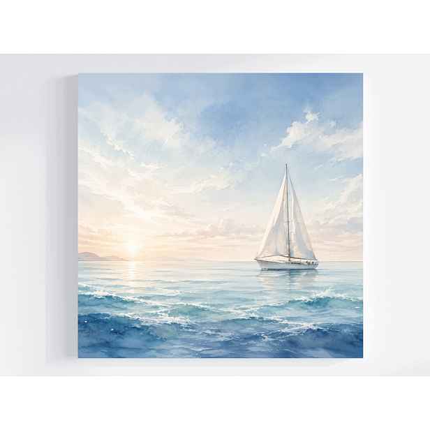 Obraz Na Plátně Plátno Voda Moře Oceán Slunce Loď Plachetnice Plavba 50x50