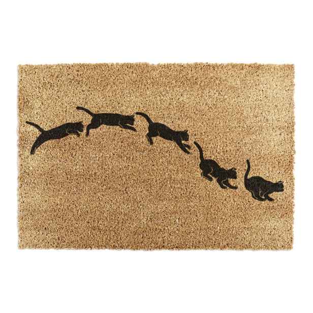 Rohožka z kokosového vlákna 40x60 cm Jumping Cats – Artsy Doormats