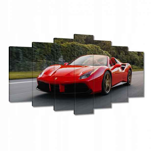 Obrazy 140x80 Červené Ferrari Cesta