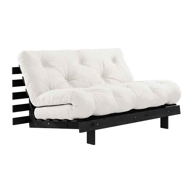 Krémová rozkládací pohovka 140 cm Roots Black Night – Karup Design