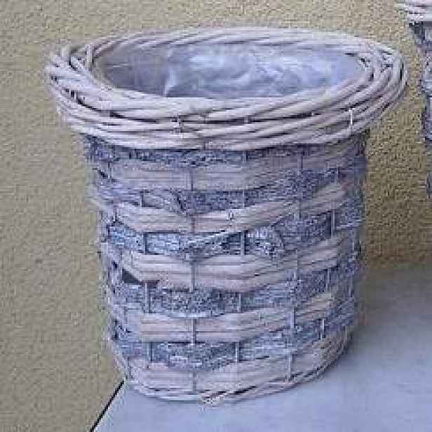 Obal + igelit proutí bílá-šedá 38cm