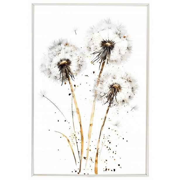 Plakát Rámeček Hliníková Grafika Příroda Květiny Dmychadla Puch Boho 40x60