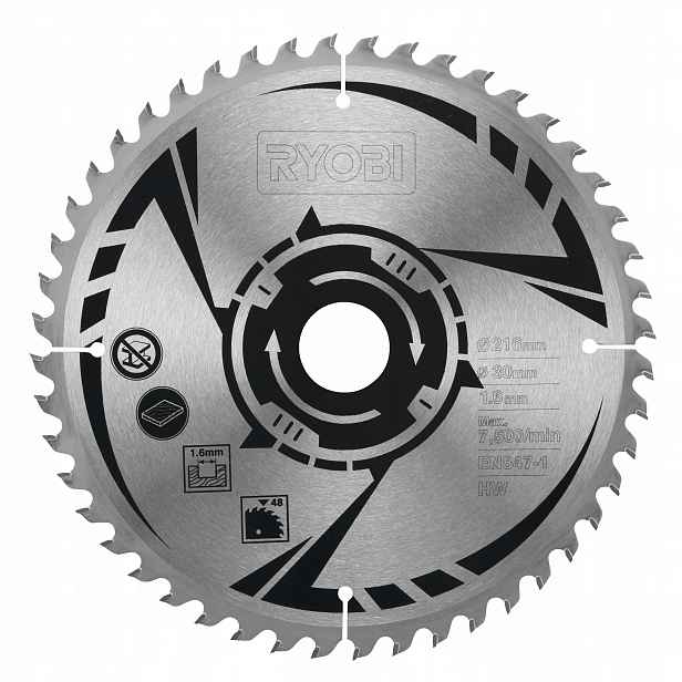 Ryobi SB216K16T48A1 216mm pilový kotouč do pokosové pily (48 zubů)