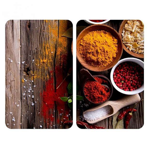 Sada 2 skleněných krytů na sporák Wenko Spices, 52 x 30 cm