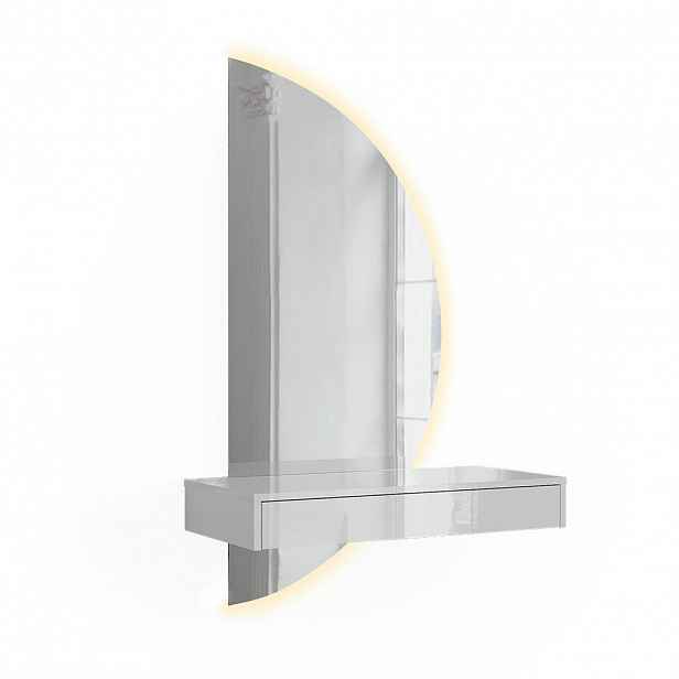 Vicco TOALETNÍ STOLEK Sherry, Bílá vysoký lesk, 81.4 cm se zrcadlem LED